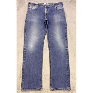 Peter Millar‎ Crown Crafted Jeans Mens 40x32 Blue Distressed Straight MF16B94